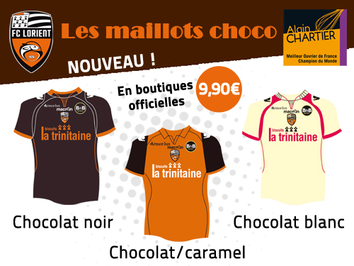 Le FC Lorient lance des maillots en chocolat