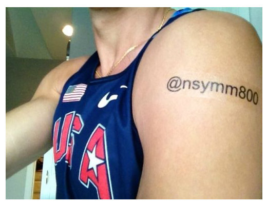 Sponsoring : Un compte twitter tatoué sur l’épaule d’un athlète