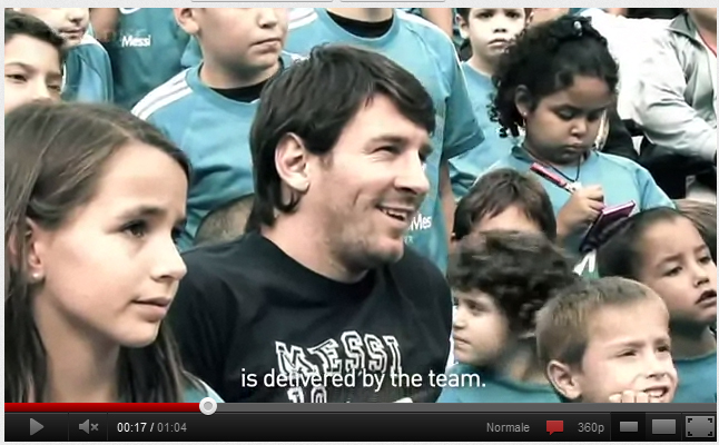 Découvrez la nouvelle pub de Lionel Messi – Adidas