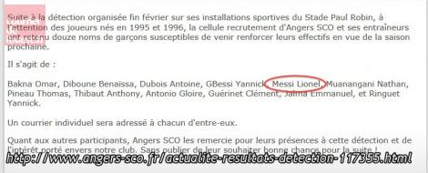 Ligue 2 : Angers-SCO recrute Lionel Messi !