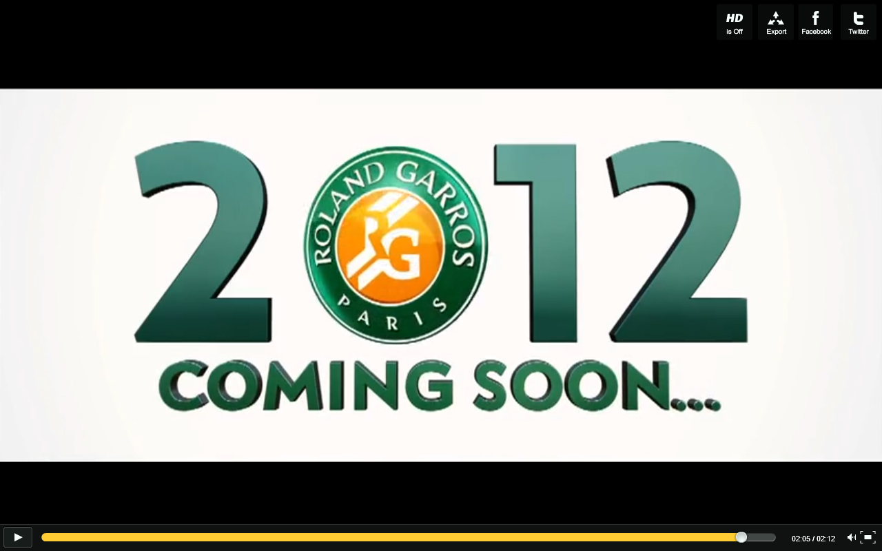 Découvrez le trailer officiel de Roland Garros 2012