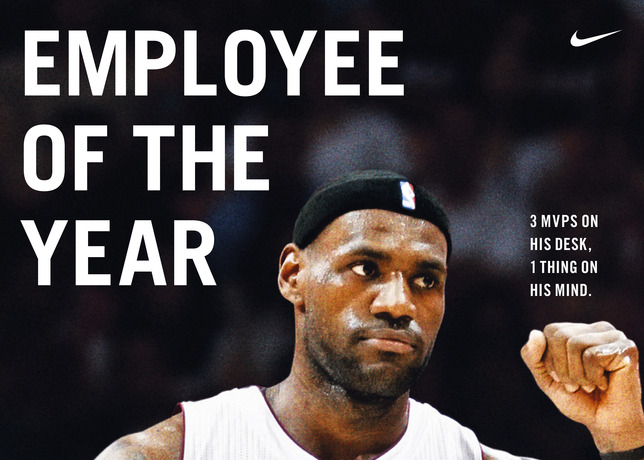 LeBron james employee of the year Nike MVP