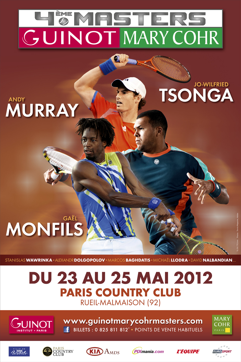 CONCOURS TENNIS: 10 places + 2 VIP pour le Masters Guinot Mary Cohr 2012