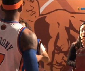 Carmelo Anthony effraye les Fans au Musée Madame Tussauds