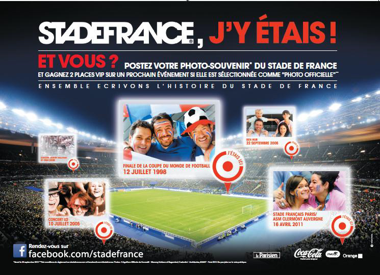 Le Stade de France fait appel aux spectateurs pour illustrer sa Timeline Facebook