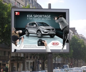 Un dispositif d’affichage évènementiel surprenant pour le Kia Sportage