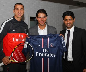 Rafael Nadal a rencontré Ibrahimovic, les joueurs du PSG et Nasser Al-Khelaïfi