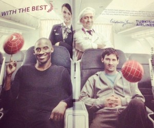 Lionel Messi et Kobe Bryant réunis dans une pub pour Turkish Airlines