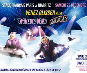 Une tribune Kids Malabar pour le match Stade Français-Biarritz