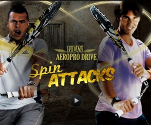 Jo Wilfried Tsonga défie Rafa Nadal dans le noir en mode « Black & Yellow » (#SpinAttacksInTheDark)