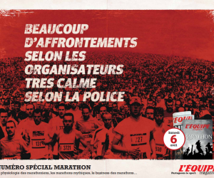 « Manifestation » by DDB pour L’Equipe Magazine spécial Marathon de Paris