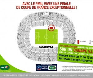 Vivez la Finale de la Coupe de France depuis un canapé VIP installé au bord de la pelouse du Stade de France !