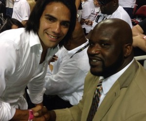 Twitpic – Falcao et Shaquille O’Neal à Miami (Heat-Spurs)