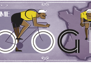 Un Doodle spécial 100 ans du Tour de France sur la page d’accueil de Google