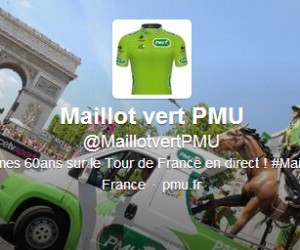 Tour de France 2103 – Le Maillot Vert PMU possède son compte twitter