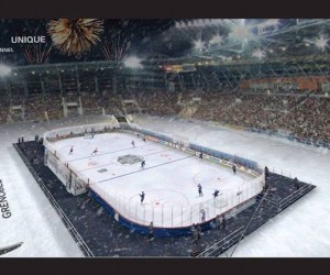 Winter Game Grenoble 2013 – Une rencontre de hockey sur glace dans un stade de foot !