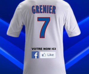 Le nom d’un Fan affiché sur le maillot de l’Olympique Lyonnais pour célébrer le million de Fans Facebook