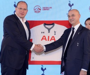 AIA nouveau sponsor maillot principal de Tottenham jusqu’en 2019