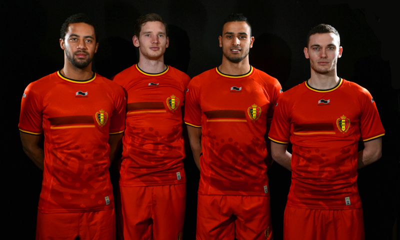 BURRDA SPORT coupe du monde 2014 belgique Moussa Dembele, Jan Vertonghen, Nacer Chadli, Thomas Vermaelen