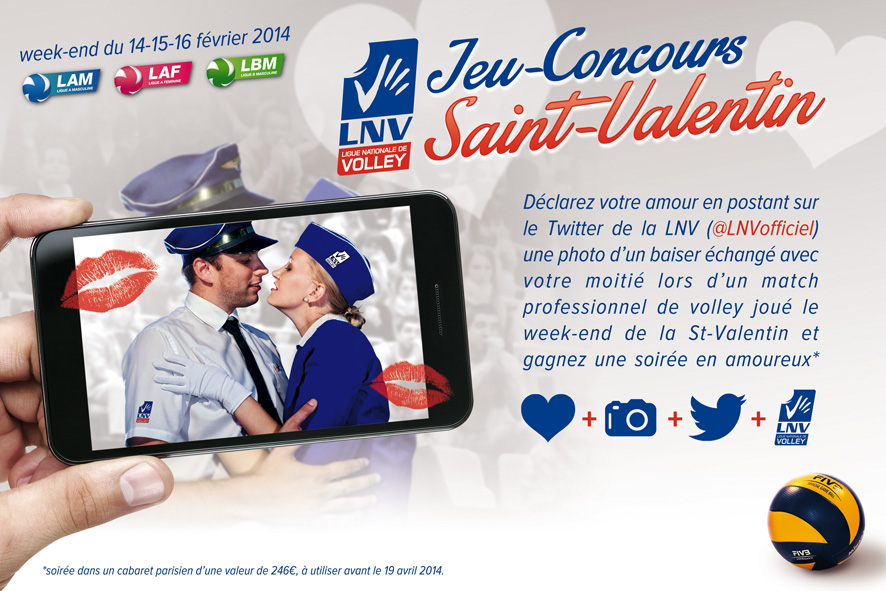 concours selfie ligue nationale de volley LNV saint-valentin
