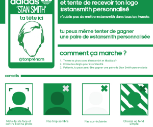 Recevez votre logo #stansmith personnalisé sur Twitter via adidas