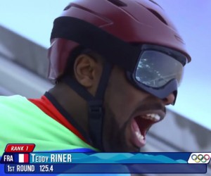 Teddy Riner réalise son saut à ski aux JO de Sochi depuis le grand tremplin de RusSki Gorki (vidéo sponsorisée)