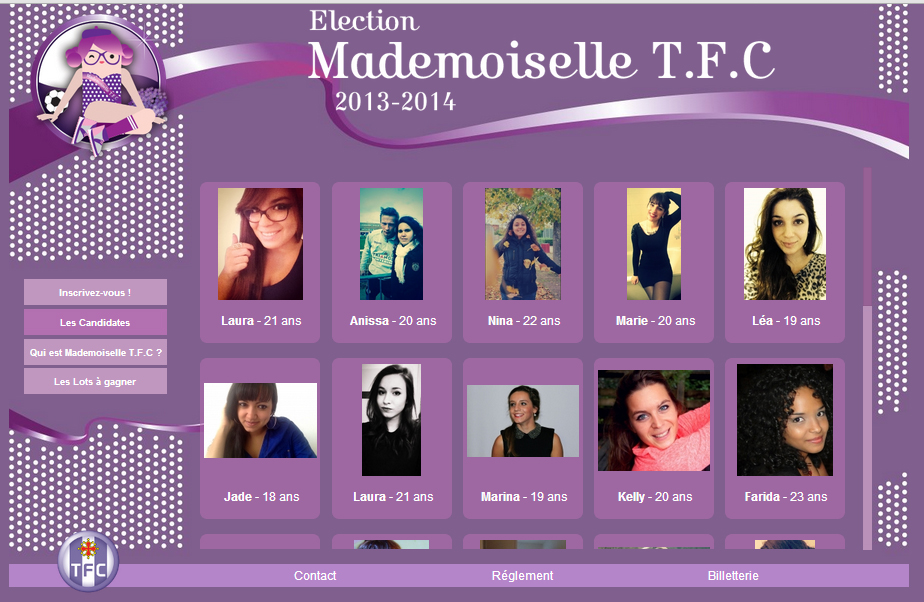 élection mademoiselle TFC toulouse Football club miss