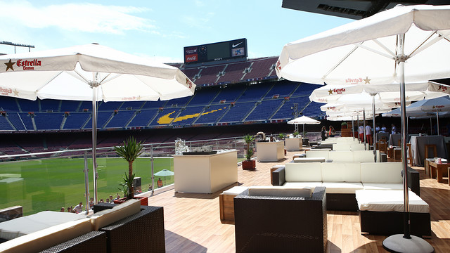 camp nou lounge terrasse restaurant fc barcelone stade