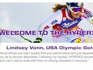 Lindsey Vonn nouvelle Ambassadrice et Partenaire de la marque Hyperice
