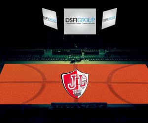 First Basket 3D video mapping show à la JL Bourg Basket (Pro B), une première dans le basket européen