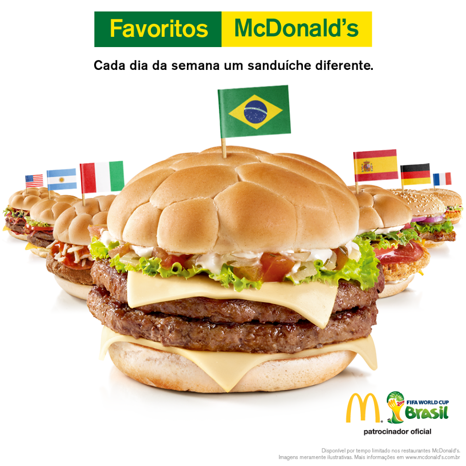 mcdonald's 7 burgers coupe du monde 2014 brésil football