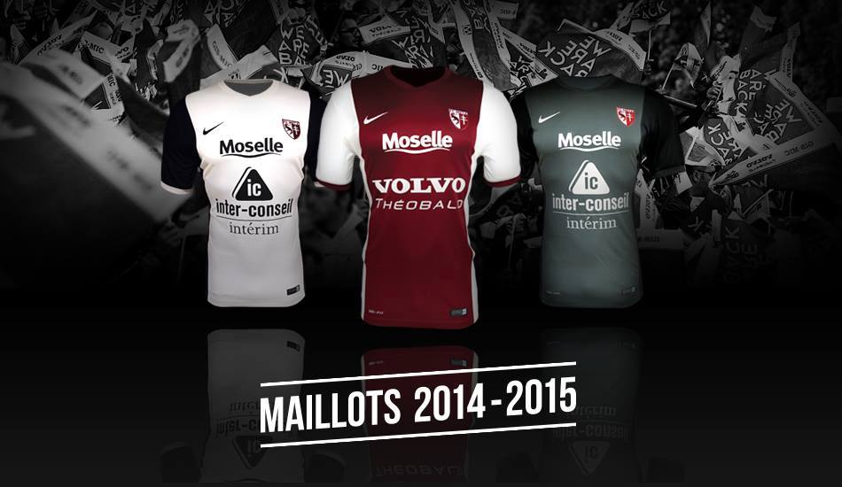 nouveaux maillots 2014 2015 FC Metz Nike football