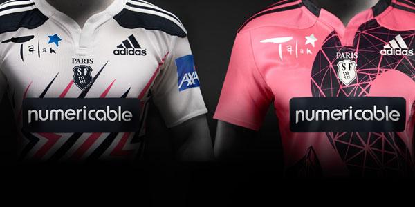 nouveaux maillots 2014-2015 stade français paris adidas rugby numericable