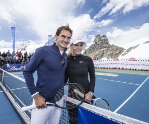 Roger Federer défie Lindsey Vonn sur le glacier d’Aletsch à plus de 3 400m d’altitude pour Lindt (article sponsorisé)