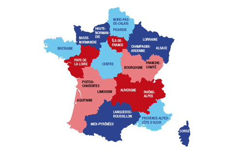 carte régions france réforme territoriale