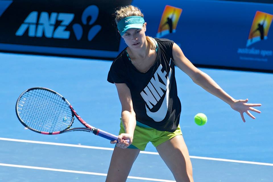 eugénie bouchard training outfit nike tennis australian open 2015