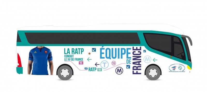 bus XV de France RATP 2015 rugby