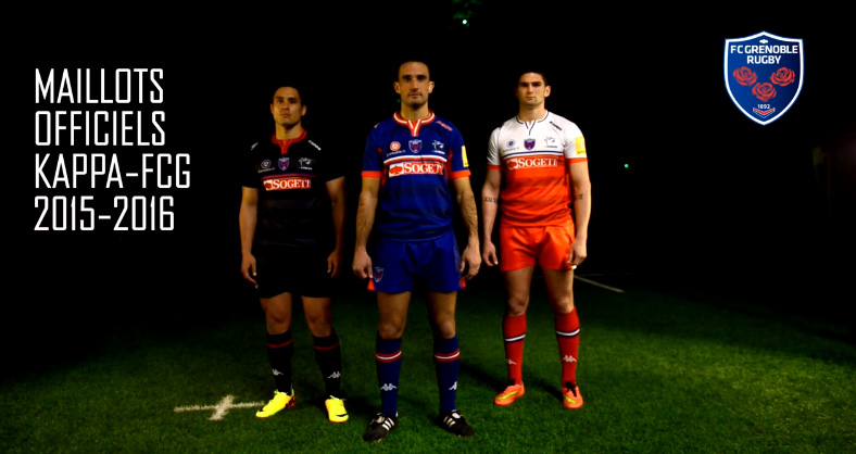 nouveaux maillots FC Grenoble rugby Kappa 2015-2016