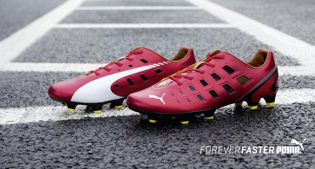 Puma sort une paire de chaussures de football aux couleurs de Ferrari  (evoSPEED 1.3 F947 FG)