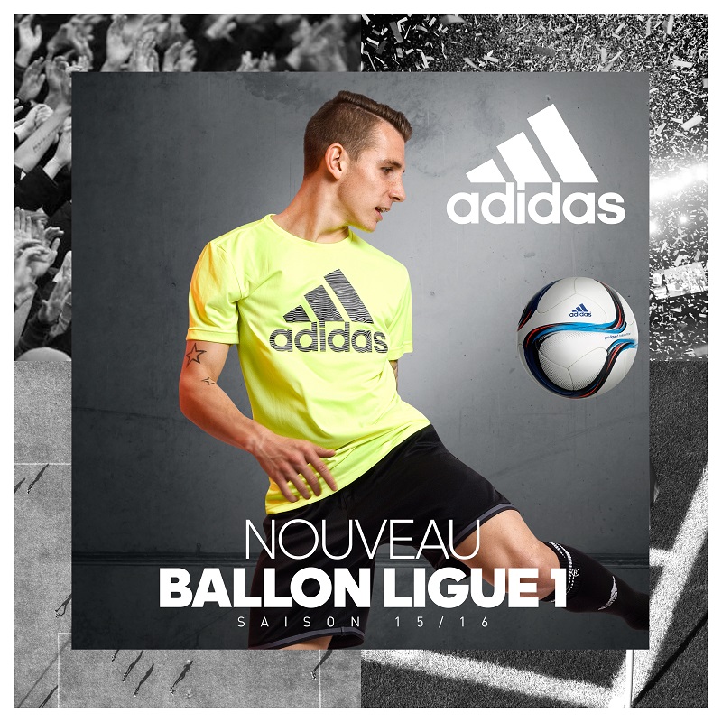 Lucas digne nouveau ballon ligue 1 adidas 2015 2016 LFP