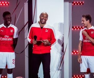 Puma invite Thierry Henry pour le lancement du nouveau maillot domicile 2015/2016 d’Arsenal