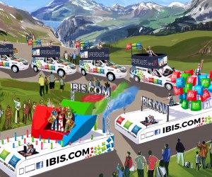 Tour de France 2015 – Dans les coulisses de la création de la Caravane Publicitaire IBIS.com