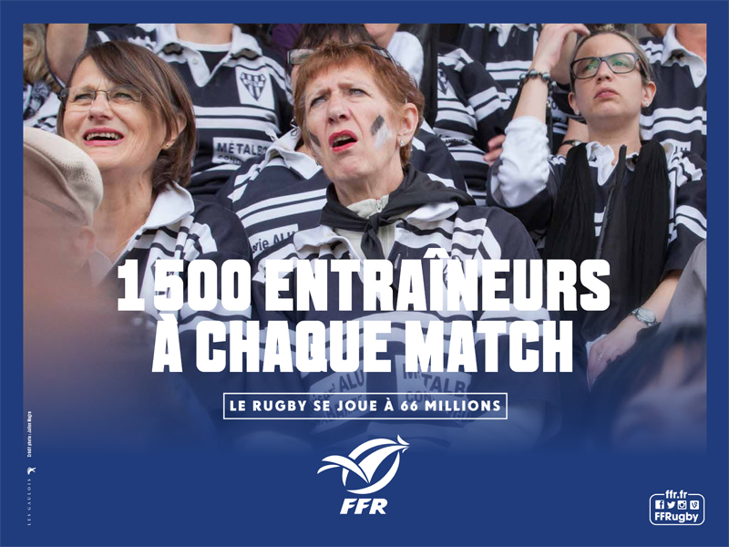 FFR campagne communication le rugby se joue à 66 millions les gaulois