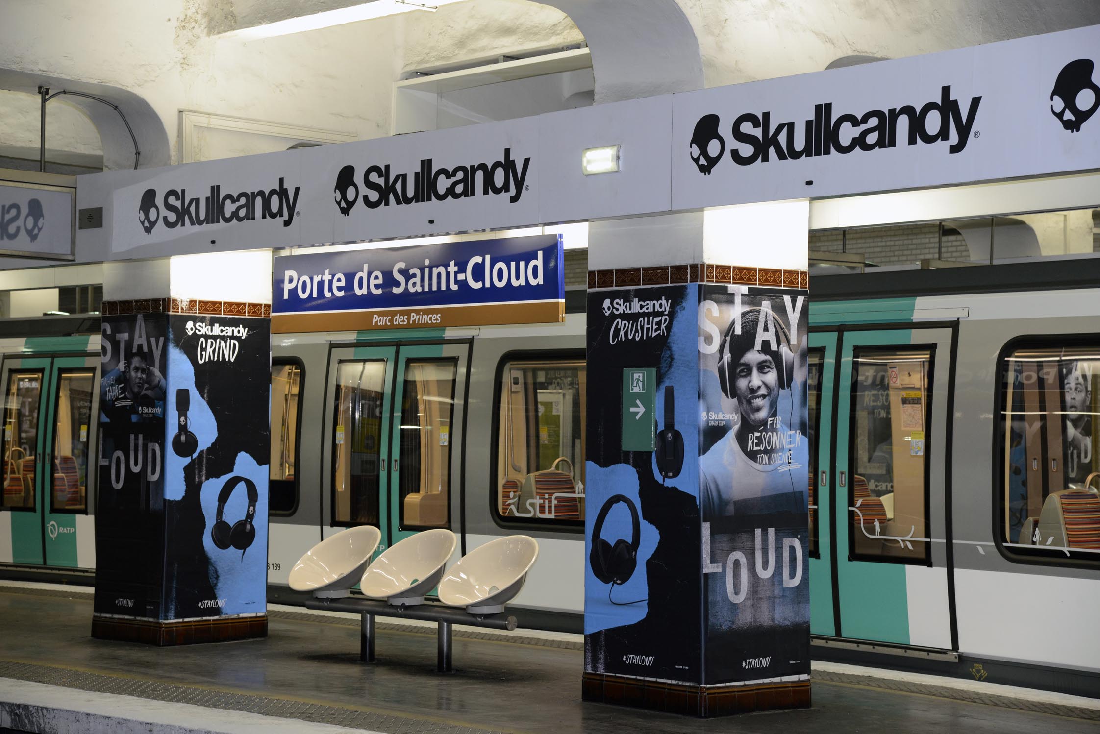 SkullCandy - thiago silva Porte de Saint-Cloud métro PSG 2015