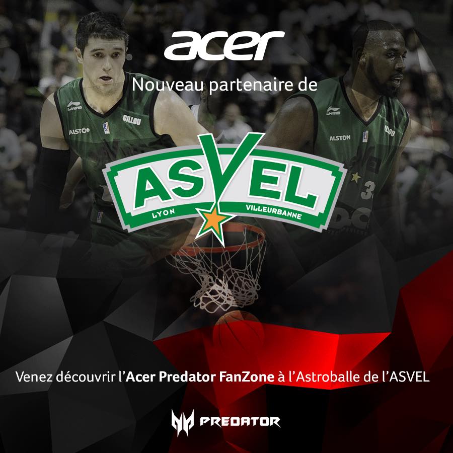 Acer sponsor ASVEL basket fan zone astroballe