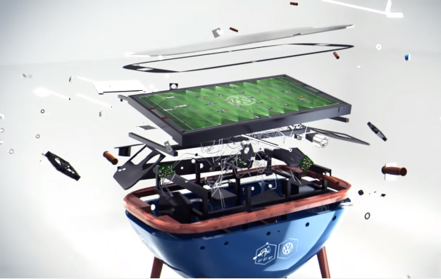 baby foot volkswagen équipe de france football FFF connecté digital jeu vidéo EURO 2016