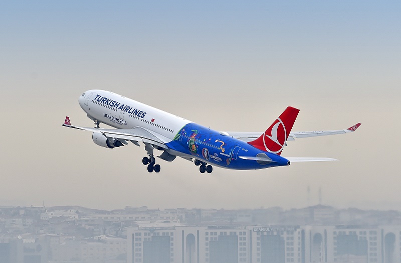 Avion UEFA EURO 2016 turkish airlines Airbus A330-300 sponsor