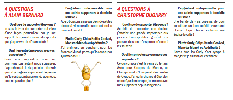 christophe dugarry VICO publicité chips supporters