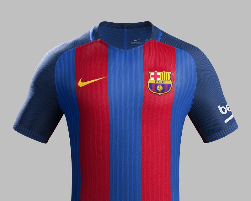Nouveau maillot domicile fc barcelone sans sponsor 2016 2017 nike