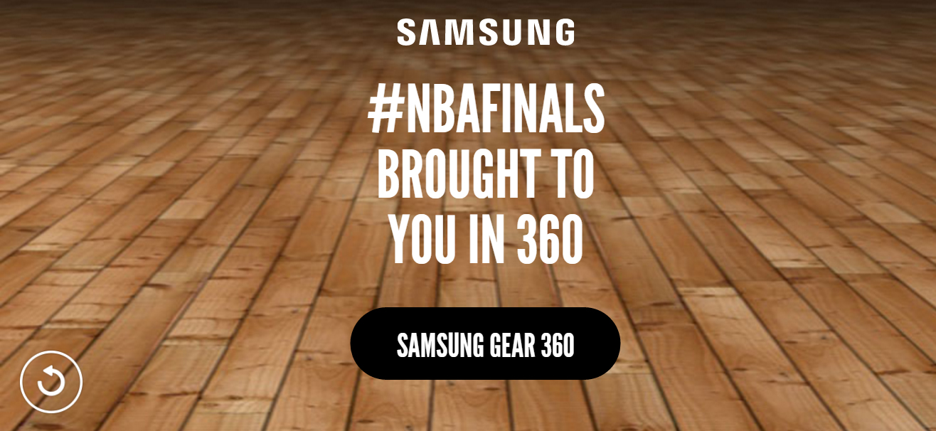 samsung gear 360 nba finals Twitter basket experience